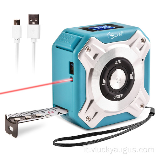 Strumento di misurazione laser al misuratore laser tascabile USB